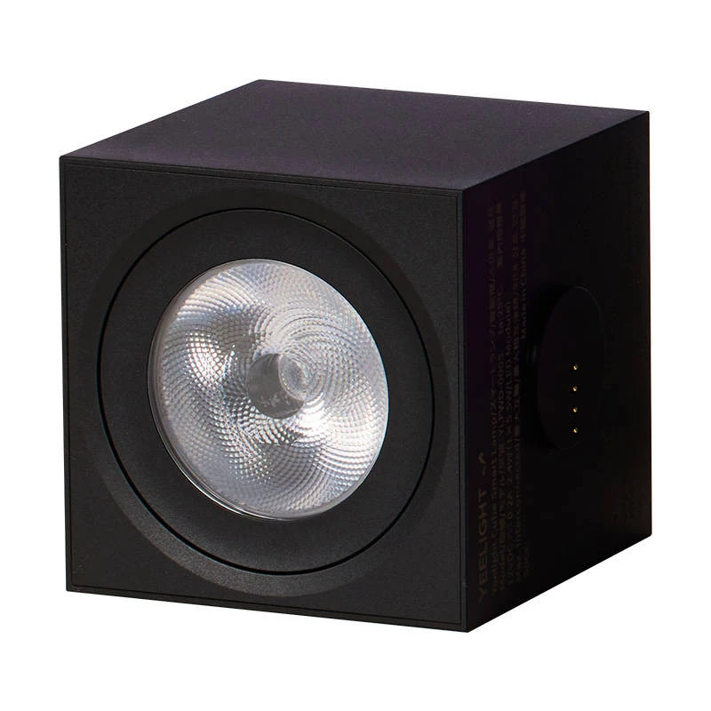 Smart laualamp Yeelight Cube — mitmevärviline, Wi‑Fi/Bluetooth, 2,4 GHz, Bluetooth 5.0, AC 100–240 V, 1,5 m kaabel, must
