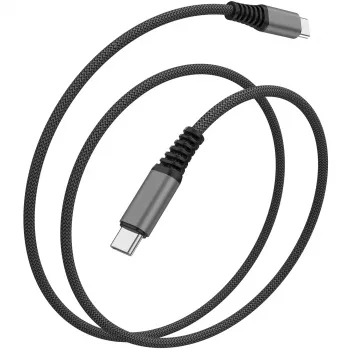 4smarts PremiumCord - USB-kaabel - USB-C (M) - USB-C (M) - USB 2.0 - 20 V - 5 A - 1.5 m - USB-toiteallikas (100 W) - Must