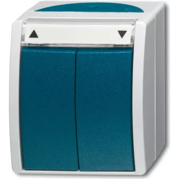 BUSCH JAEGER 2621/4 W-53 - 1P - Roheline - Valge - 250 V - 10 A - 74 mm - 55 mm