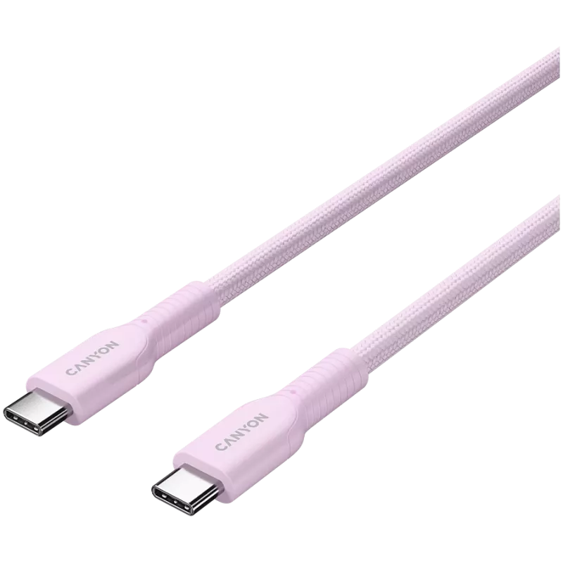 CANYON kaabel OnWire 60CL C-C 60W COLOR Punutud 1m Roosa