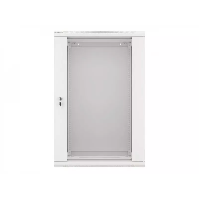 Lanberg seinale paigaldatav paigaldusrack-kapp 19'' 18U 600x450mm hall (klaasuks)