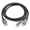 Lanberg CA-HDDP-20CU-0018-BK videokaabli adapter 1.8 m DisplayPort HDMI + USB must, hõbedane