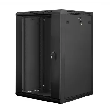 Seinale paigaldatav riiul LANBERG WF01-6618-10B, 18U, 600×600×907 mm, must, 60 kg