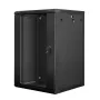 Seinale paigaldatav riiul LANBERG WF01-6618-10B, 18U, 600×600×907 mm, must, 60 kg