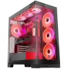 PC-korpus MODECOM Volcano SPACE APEX ARGB Midi Tower, karastatud klaas, USB-C, toetab ATX/microATX/Mini-ITX, GPU kuni 430 mm, CPU jahuti kuni 180 mm