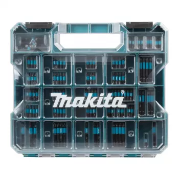 Bitikomplekt Makita E-24826 — 100 tk, sorteeritud kruvikeeraja- ja puurikruvikeerajaotsakud, must