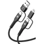 Celly 4-IN-1 kaabel A+C kuni C+LIGHT 2M BK