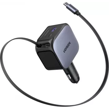 Autolaadija UGREEN Fast 2-pordiline 145W USB-C/USB-A mudel 55910B