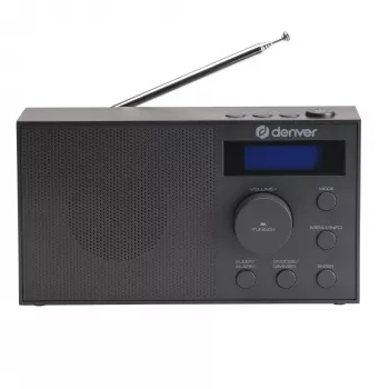 Raadio DENVER DAB-51B — DAB+/FM/AM kompaktne digiraadio, must