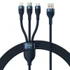 USB-kaabel Baseus CASS030003 1,2 m USB A USB C/Micro USB-A/Lightning sinine