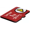 MicroSDXC mälukaart Lexar 1 TB UHS‑I Klass 10 U3 V30 lugemine 205 MB/s kirjutamine 140 MB/s (punane)