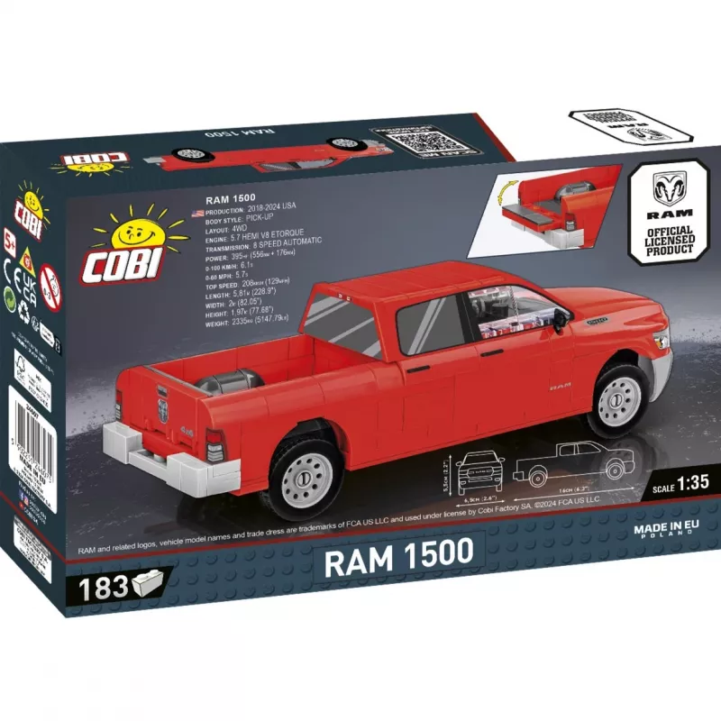 Ehituskomplekt Cobi RAM 1500 24607 2-ühes ehitatav mudel, vahetatavad konfiguratsioonid
