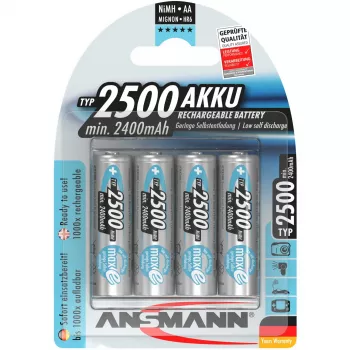 AA aku Ansmann 2500mAh maxE plus nikkel-metallhüdriid NiMH