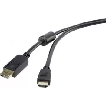 Renkforce RF-3301450 Videokaabli adapter 0,5 m DisplayPort HDMI Must (RF-3301450)