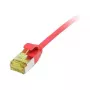 patch-kaabel RJ45, CAT6A 500Mhz, 0,5m, punane, U/FTP, õhuke ümmargune d=3,8mm, TPE/LSZH(Superflex), AWG32, Cat.7 toorkapliga, Synergy 21 (S217342V3)