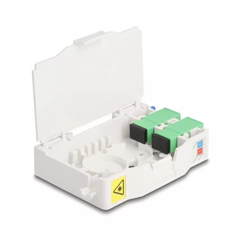 Optical Fiber Connection Box DeLOCK 85935 SC Simplex Valge