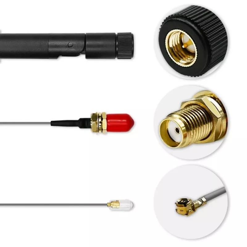 Sisene Wi‑Fi antenn QOLTEC 57046, kaheribaline 2,4–2,5 GHz ja 5,1–5,8 GHz, 5 dBi, 50 Ω