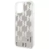 Karl Lagerfeld KLHCP14MLMNMS iPhone 14 Plus 6.7 kõva ümbris hõbedane / hõbedane Liquid Glitter Monogram