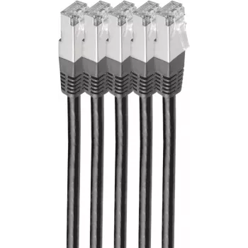 võrgukaabel ShiverPeaks BS75711-HS-SET5 Must 1 m Cat6 S/FTP