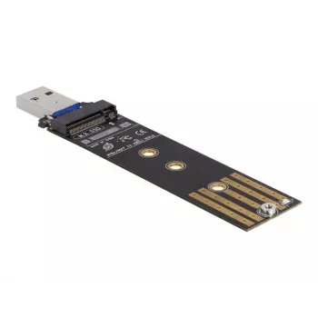 DeLOCK kombomuundur M.2 NVMe PCIe või SATA SSD jaoks USB 3.2 Gen 2 Must