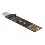 DeLOCK kombomuundur M.2 NVMe PCIe või SATA SSD jaoks USB 3.2 Gen 2 Must