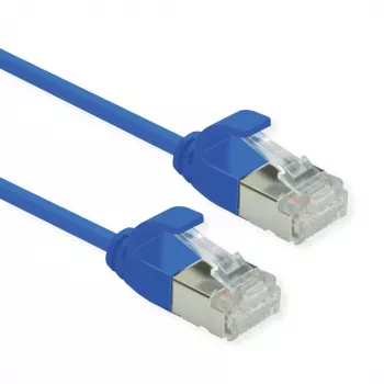 ROLINE U/FTP DataCenter paigalduskaabel Cat.6A (klass EA), LSOH, õhuke, sinine, 1,5 m (21.15.3344)