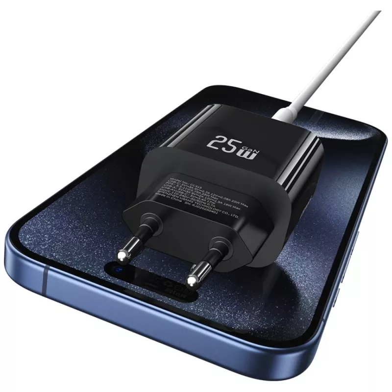 USB-laadija usams USA001629 25 W 1×USB-C + 1×USB-A kiirlaadimine