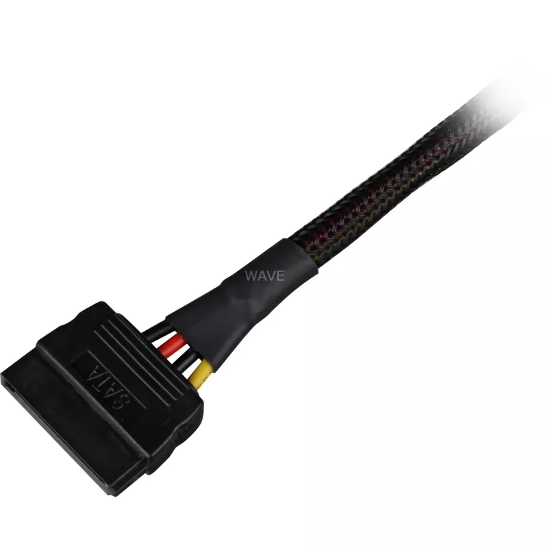 Sharkoon SATA toiteadapteri kaabel 15 cm — adapter SATA toiteühenduste jaoks