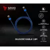 Savio GCL-02 HDMI-kaabel 1,8 m HDMI Type A (Standard) Must, Sinine