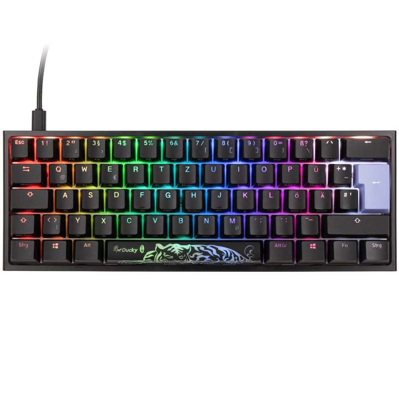 Ducky One 2 Pro Mini klaviatuur, mängimiseks, USB, must