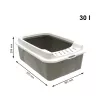 Kassiliivakast rotho Bonnie Eco Cappuccino 30 L kaetud plastikust alus kaanega, 572×393×209 mm