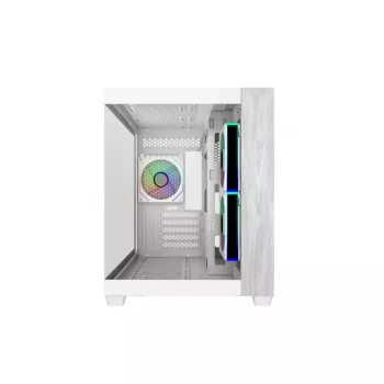 Cooler Master E481-WHNN-S00 Elite 481 WOOD White, mATX, esipaneel, 70° täisvaatega karastatud klaas