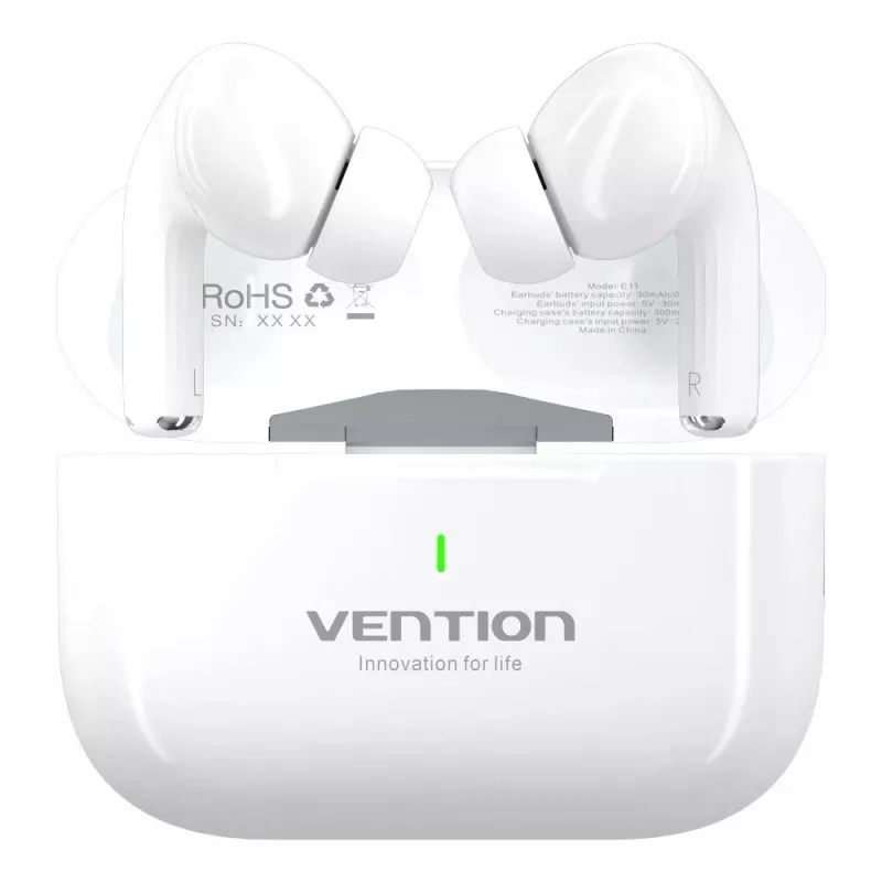 Peakomplekt Vention Echo Lite E11 True Wireless Stereo (TWS), Bluetooth, avatud kõrvaga, 10 m leviulatus, USB-C, valge