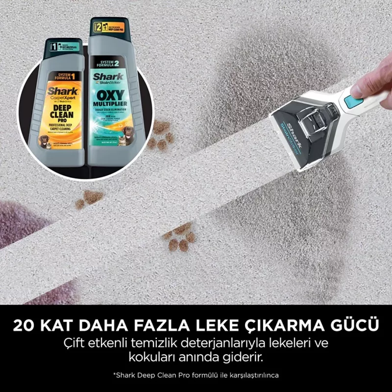 Sharkclean PX200EUT vaibapesumasin, käeshoitav, süva-/vahepesu, valge