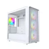 PC-korpus Montech X5M (W) Micro Tower, valge — Micro-ATX/Mini-ITX, toetab ATX-toiteplokki, 3x120 mm ees, 1x120 mm taga, 2x3,5 tolli sahtlit, 4x2,5 tolli sahtlit
