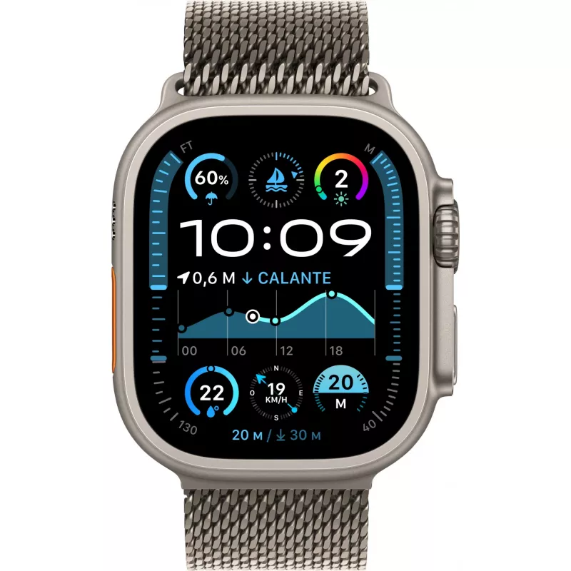 Apple Watch Ultra 2 GPS + Cellular 49mm Natural Titanium korpus Natural Titanium Milanese Loop - M