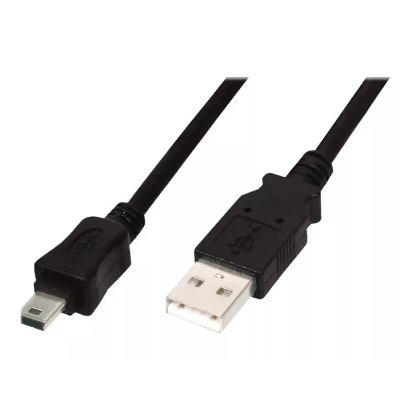 Ühenduskaabel USB A / miniUSB B M/M 1 m must