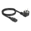 Toitejuhe DELOCK CEE 7/7 (E+F) IEC C13 90° nurga all, 1 m, H05VV-F 3x1,00 mm², must