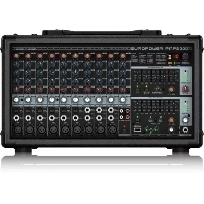 Behringer PMP2000D helimikser 14 kanaliga 2000 W Must