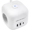 Toitepistik QOLTEC 52547 3× vahelduvvoolupistikupesa, 2× USB-A, 1× USB-C PD 20W