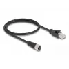 DeLOCK M12 adapterkaabel D-kodeeritud 4 kontaktiga emane RJ45 isasele 50 cm