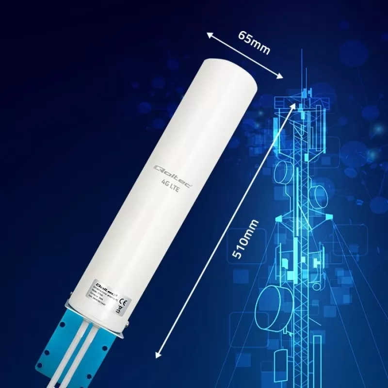 Kõiksuunaline 4G LTE topeltantenn QOLTEC 57045 12 dBi