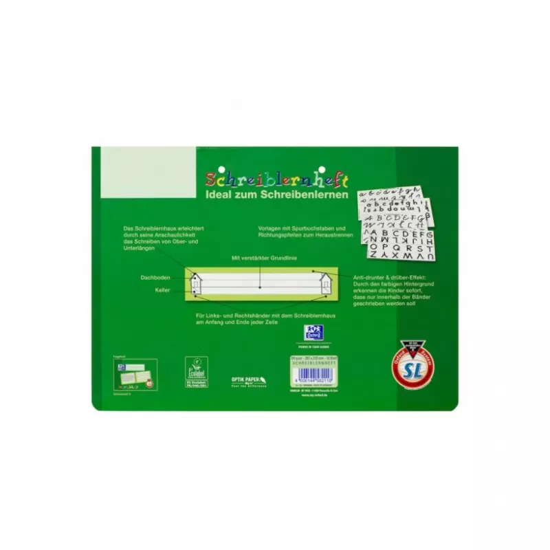 Kirjutusvihik Oxford 100050089 A4 Roheline 80 g/m²