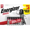 Ühekordne patarei Energizer MAX AAA Leelis 1,5 V — 8 tk pakend, silindriline, 10-aastane säilivus