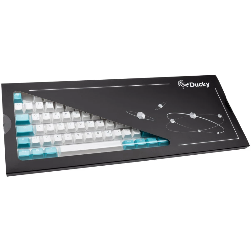 Ducky Keycap Set, PBT, ISO (DE) - valge/sinine
