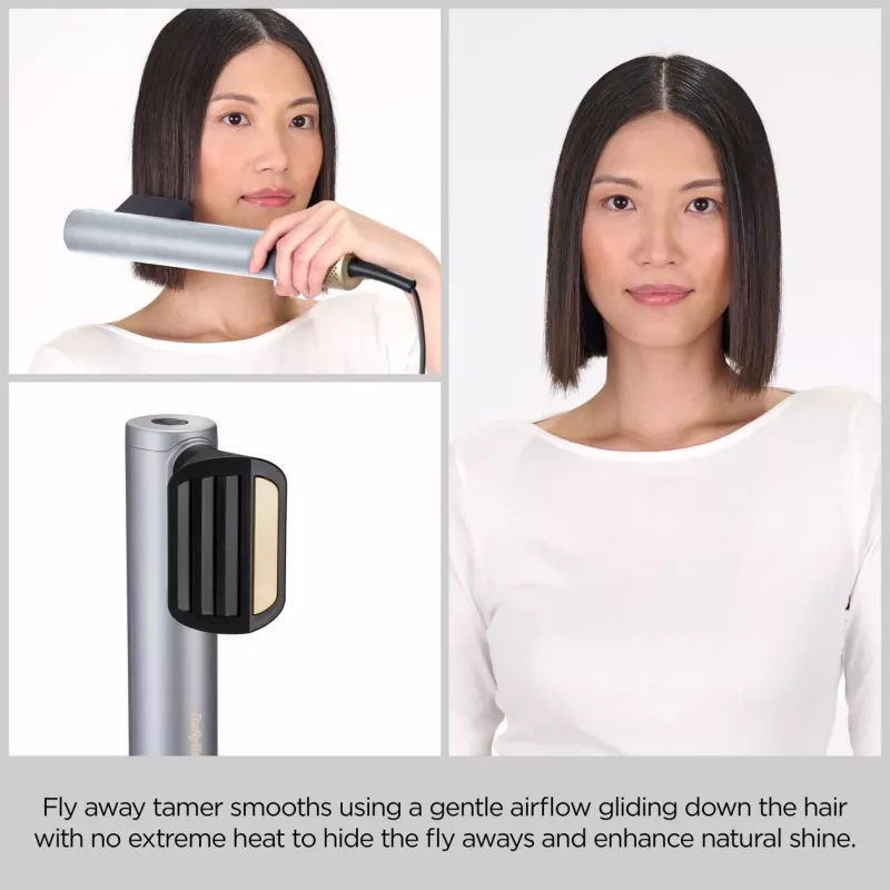 Juuksekujunduskomplekt BABYLISS AS6555E — Airflow tehnoloogia, 4 kuumutusastet, 2,5 m juhe, Hõbedane/Kuldne