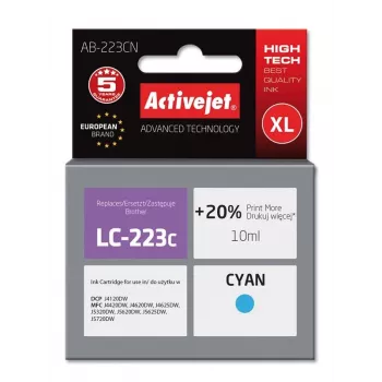 Activejet AB-223CN tint (asendus Brother LC223C jaoks; Supreme; 10 ml; tsüaan)