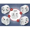 Reisiadapter GEMBIRD TPA-EU2A1C15-01-W — 15W, Type E pistik, 2× USB-A + 1× USB-C, 100–250V