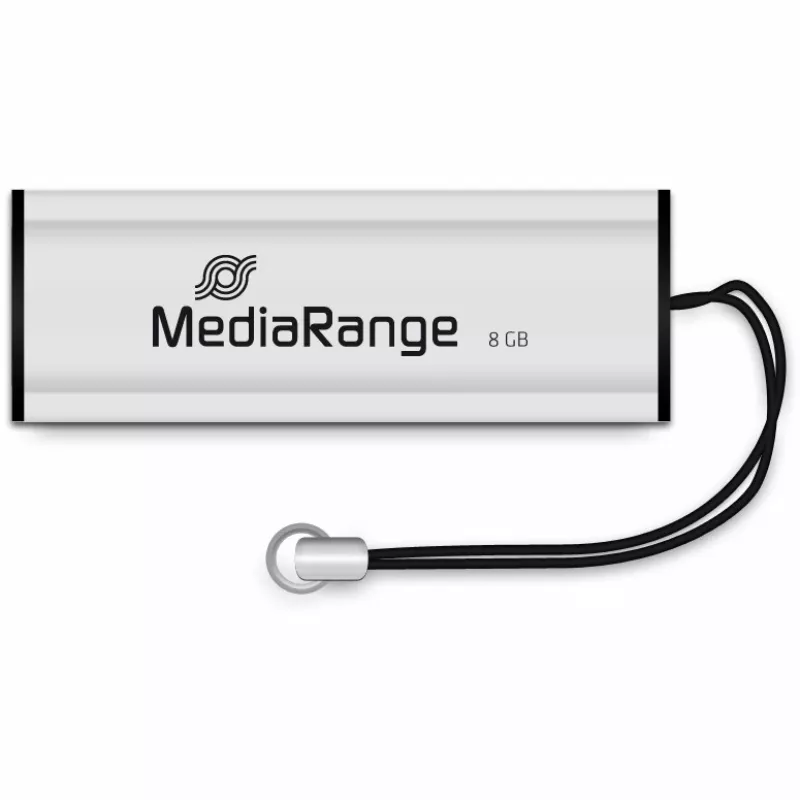 MediaRange SuperSpeed - USB-mälupulk - 8GB - USB3.0 - Must/Hõbe (MR914)
