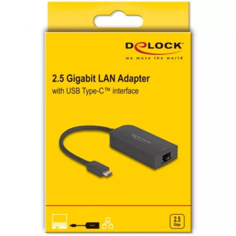 DeLOCK 66045 kaabel-adapter USB 5 Gbps Type-A 2,5 Gigabit LAN RJ45 must
